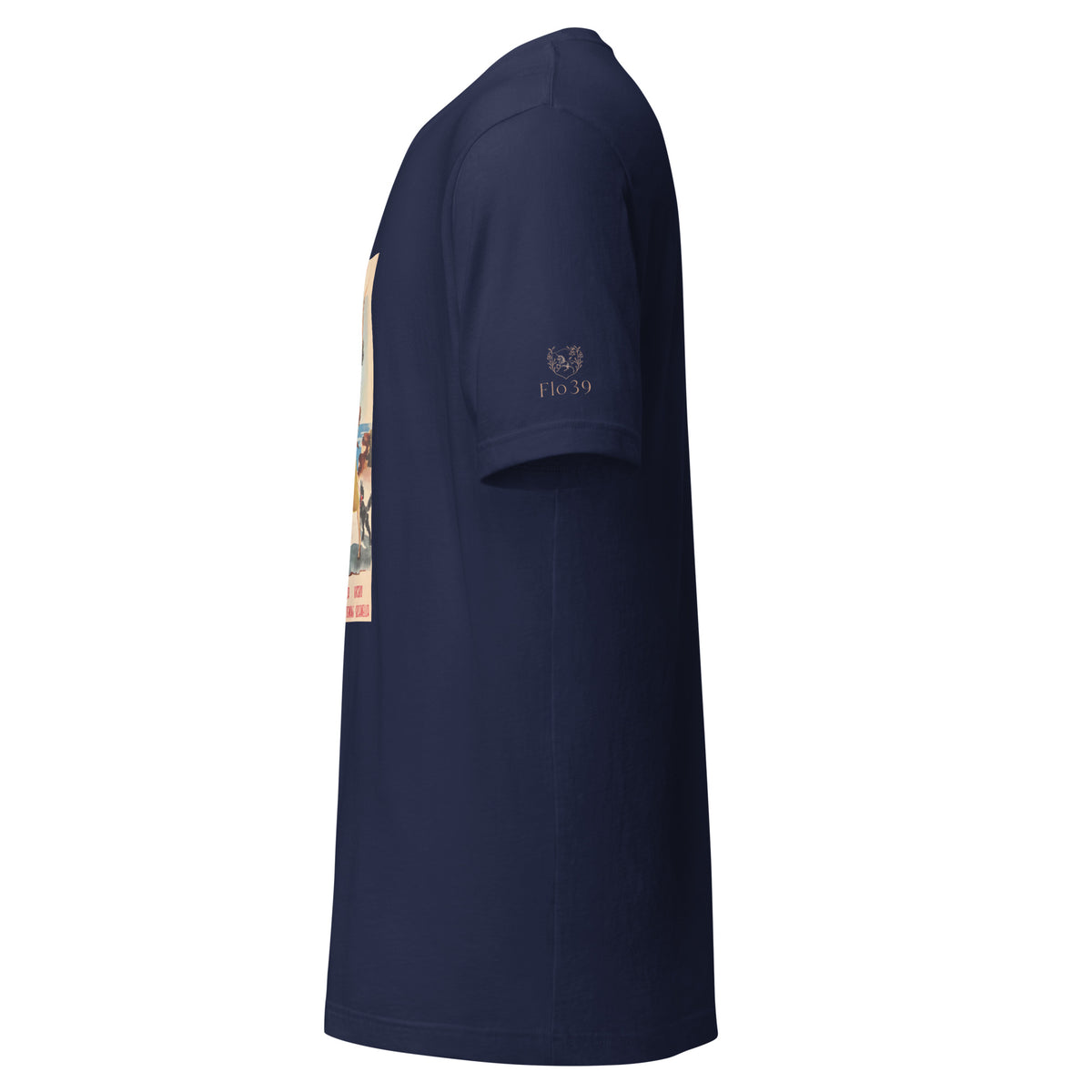 Livorno-unisex-tshirt-navy-left-view-sleeve-logo
