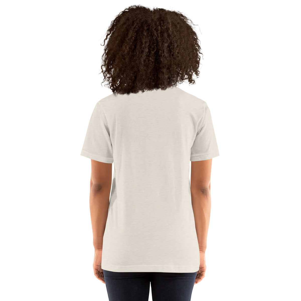 via-dei-coronari-unisex-t-shirt-back-view-on-model