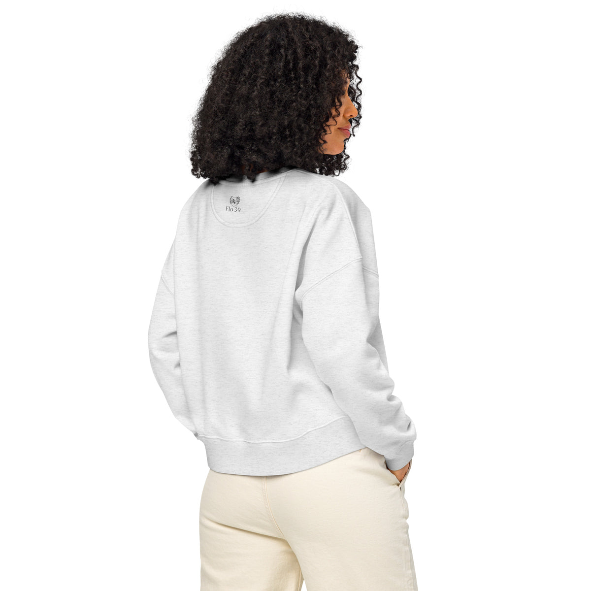 halo-madonna-womens-organic-crew-neck-back-view-on-model