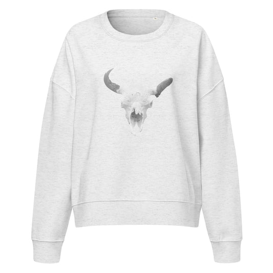 womens-organic-crew-neck-cody-steer-skull-front-view