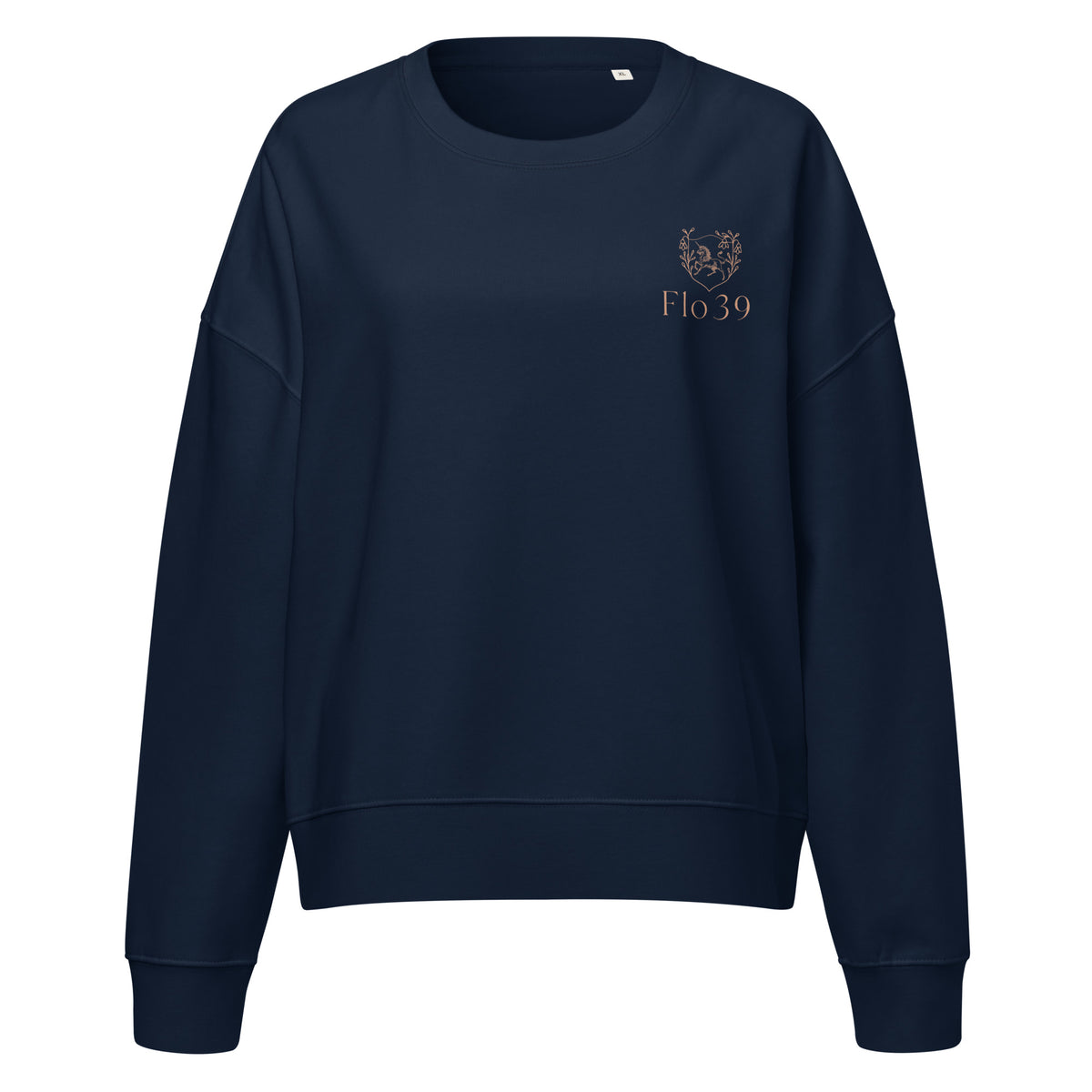 Flo 39 Florence Gabriel Wings sweater in navy front view