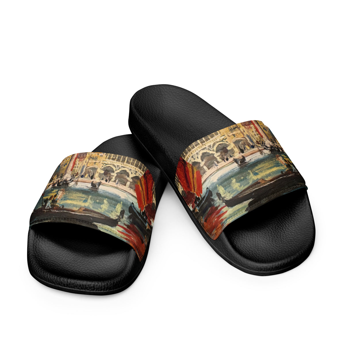 Flo 39 San Marco slide sandals featuring a Venice scene